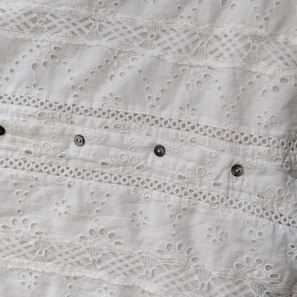 Sundance White Eyelet Lace Blouse - Picture 4 of 5